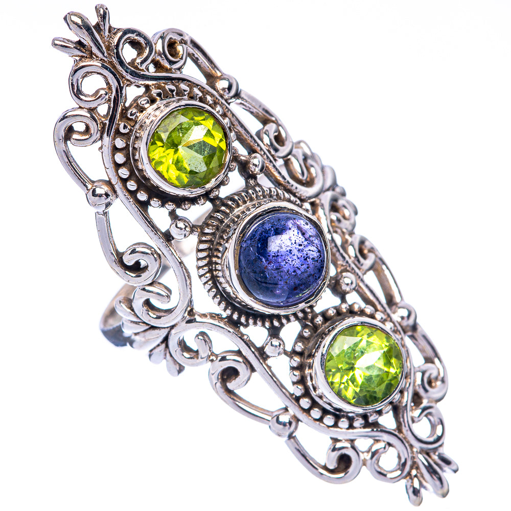 Large Kyanite, Peridot Ring Size 8.75 (925 Sterling Silver) R144943