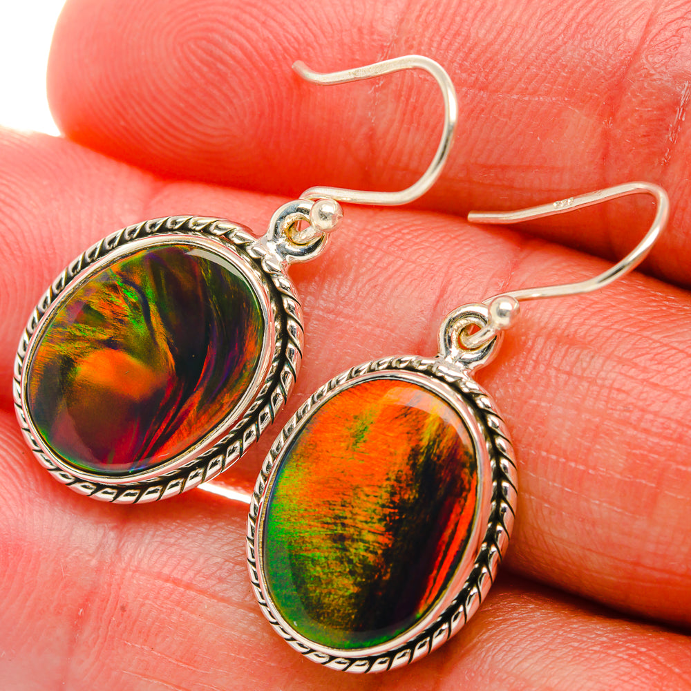 Aura Opal Earrings 1 3/8" (925 Sterling Silver) EARR432010
