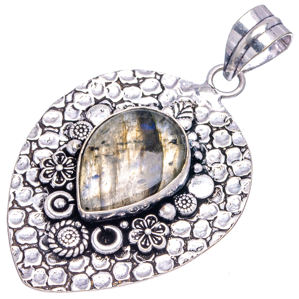 Labradorite Pendant 2 1/4" (German Silver)