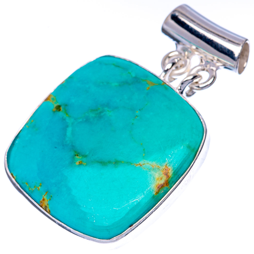 Rare Kingman Turquoise Pendant 1 3/8" (925 Sterling Silver) P41448