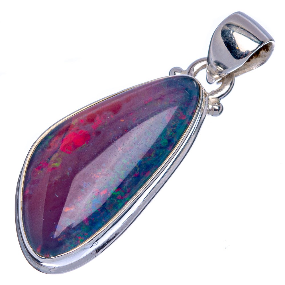 Triplet Opal Pendant 1 3/8" (925 Sterling Silver) P40417