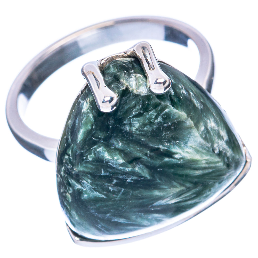 Premium Seraphinite 925 Sterling Silver Ring Size 6 (925 Sterling Silver) R2680