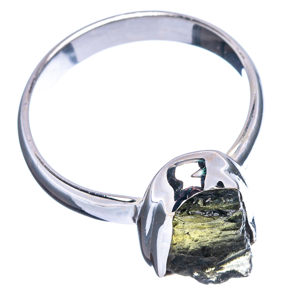 Rare Moldavite Ring Size 9 (.925 Sterling Silver)