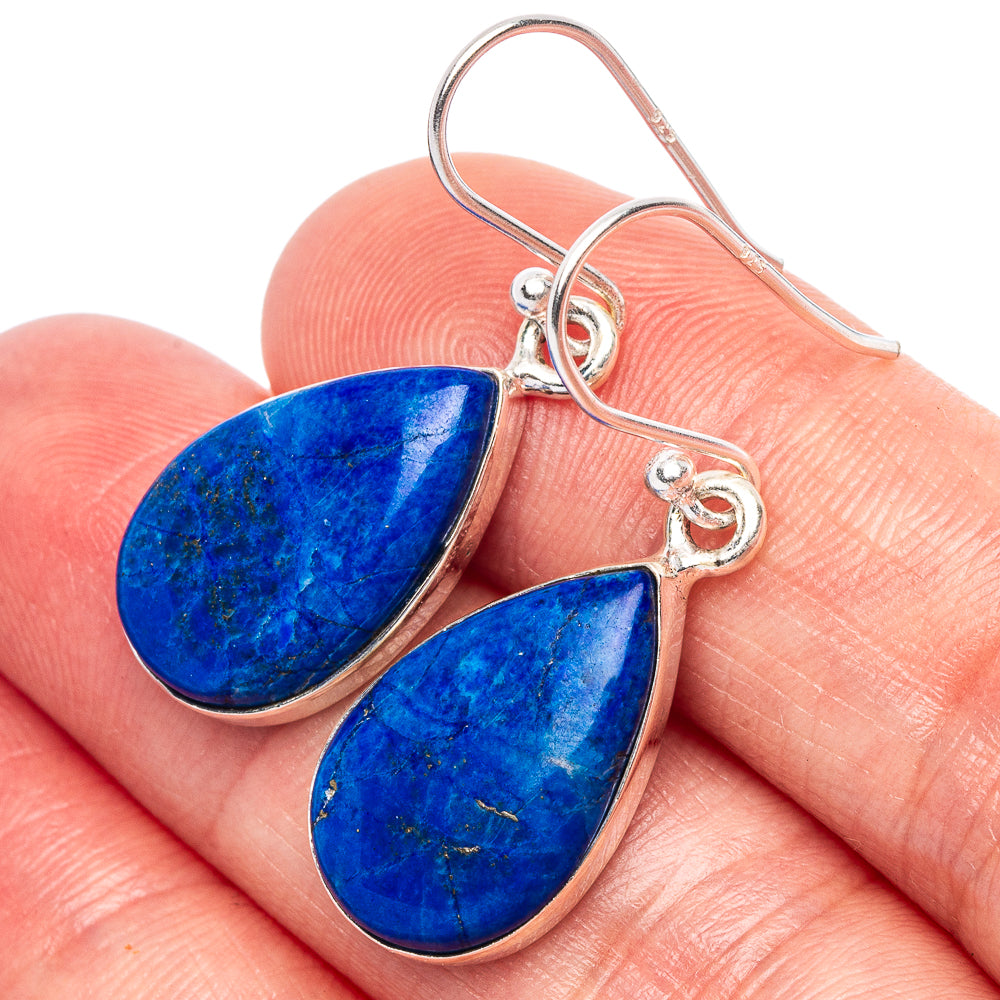 Lapis Lazuli Earrings 1 3/8" (925 Sterling Silver) E1802