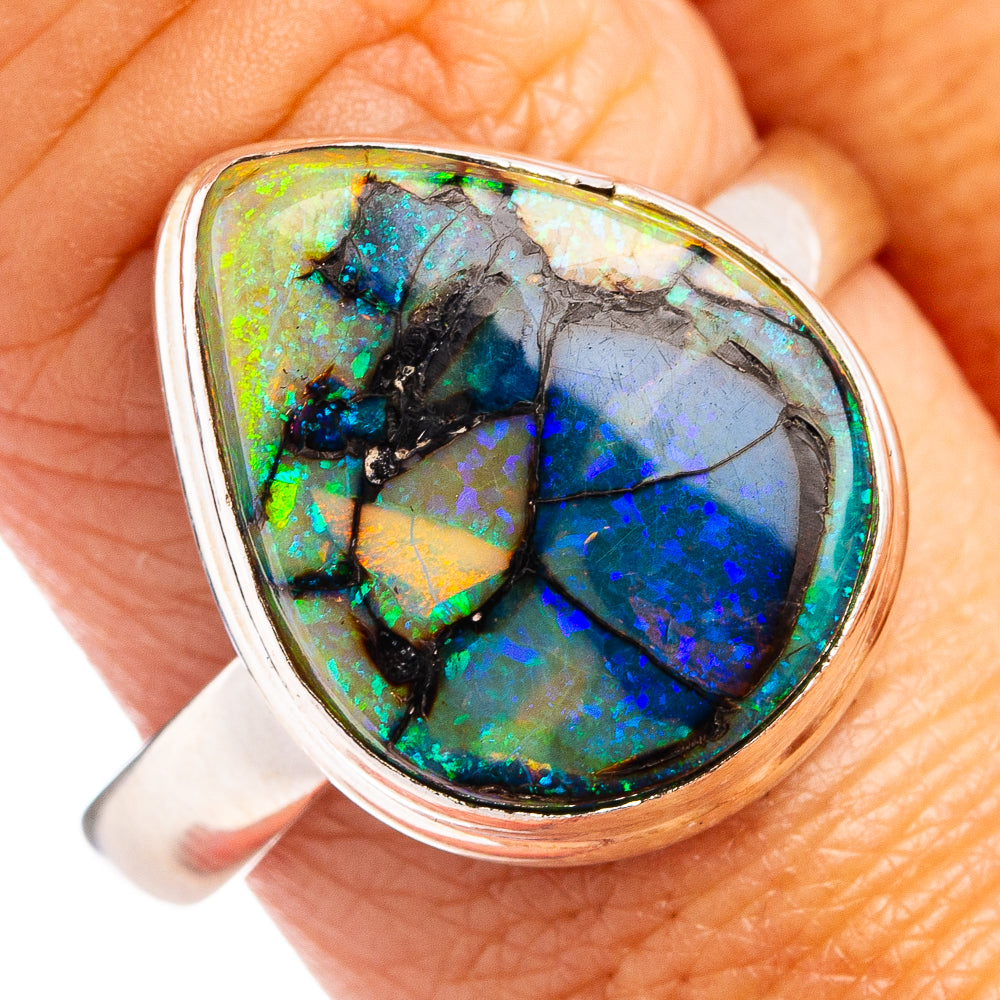 Rare Sterling Opal Ring Size 10 (.925 Sterling Silver)