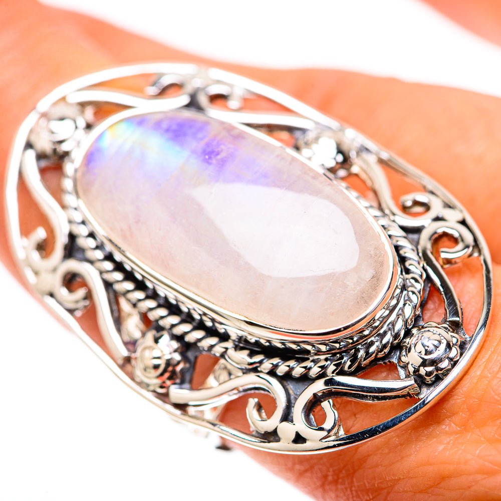 Signature Large Rainbow Moonstone Ring Size 8 (925 Sterling Silver) RING138290