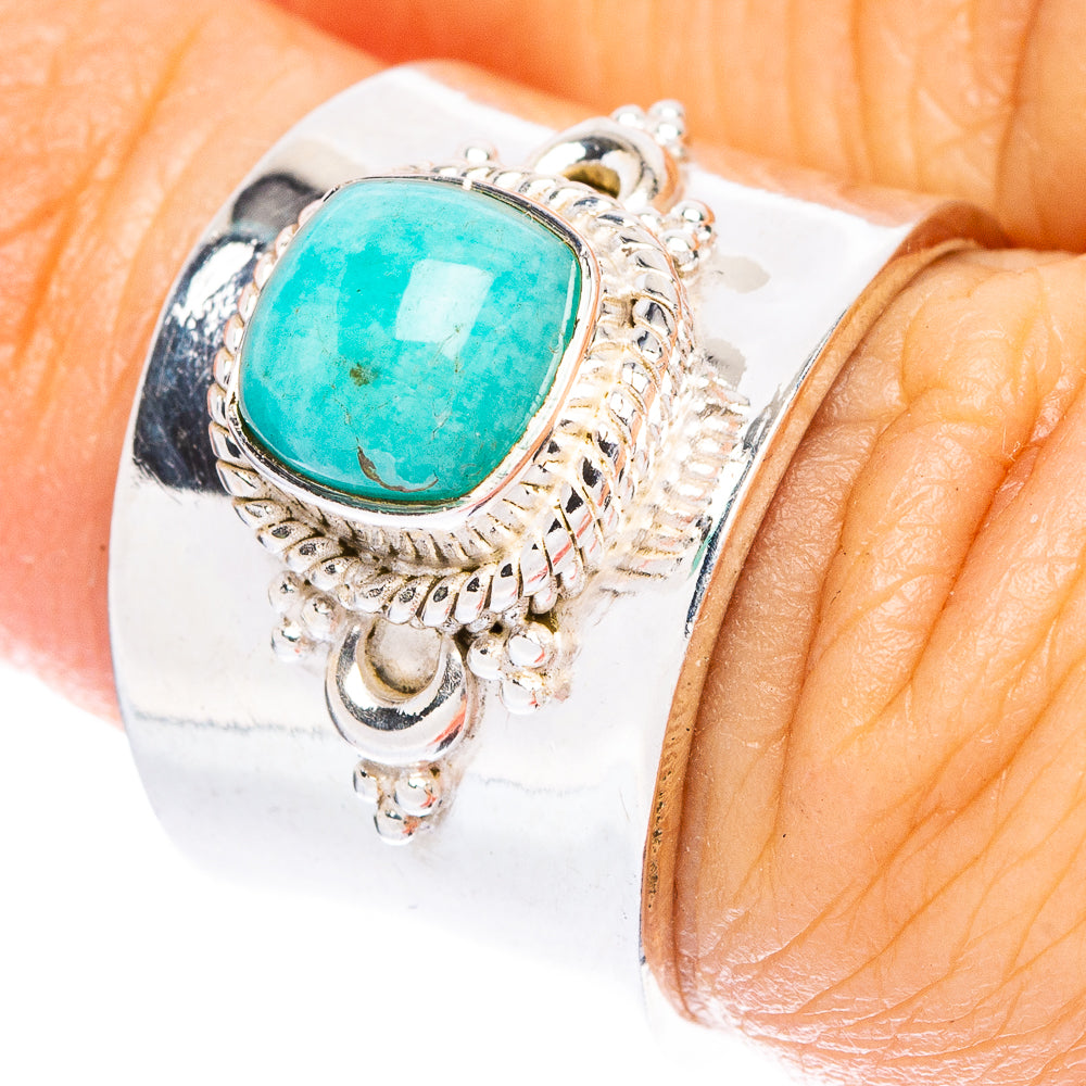 Peruvian Amazonite Ring Size 5 (925 Sterling Silver) R146974