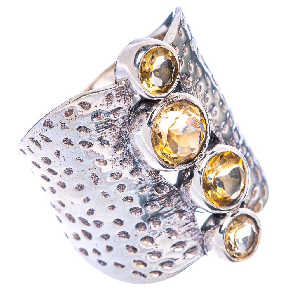 Faceted Citrine Ring Size 6.75 (925 Sterling Silver) R1526