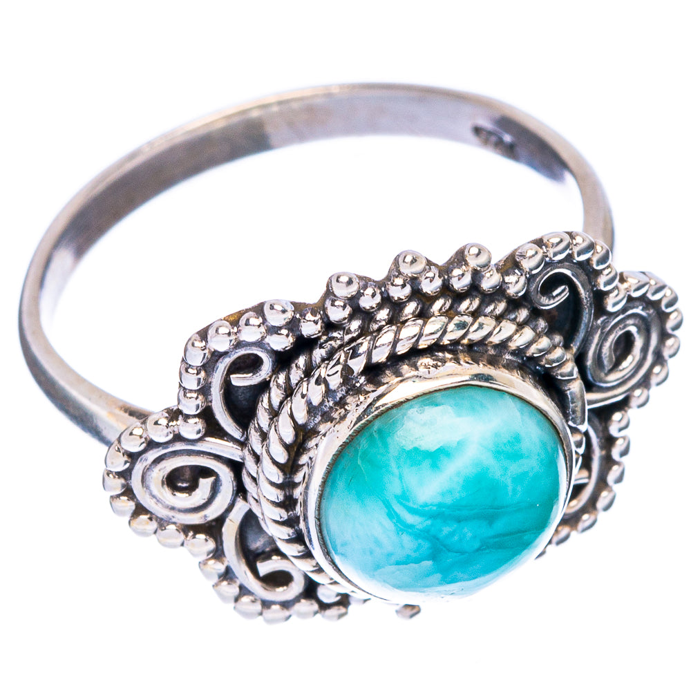 Larimar Dainty Ring Size 7 (925 Sterling Silver) R146896