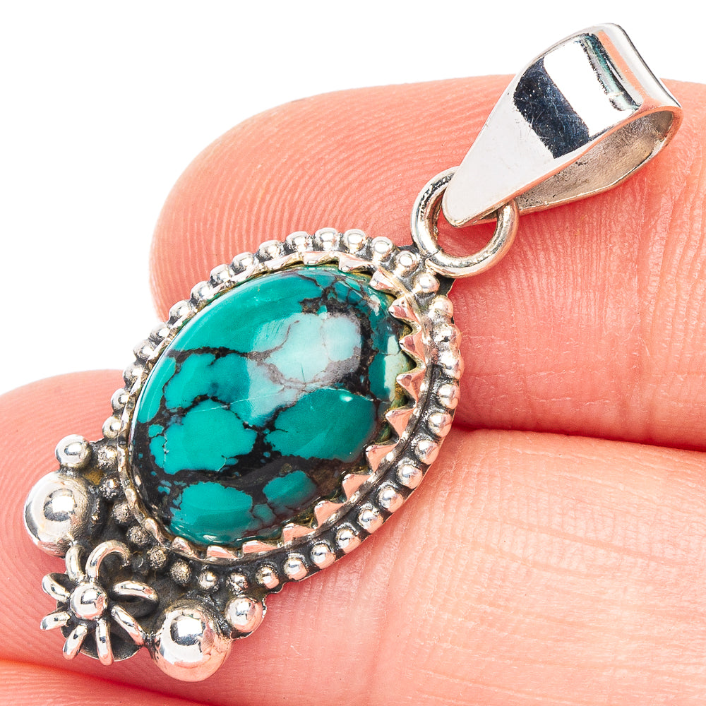 Arizona Turquoise Pendant 1 3/8" (925 Sterling Silver) P43810