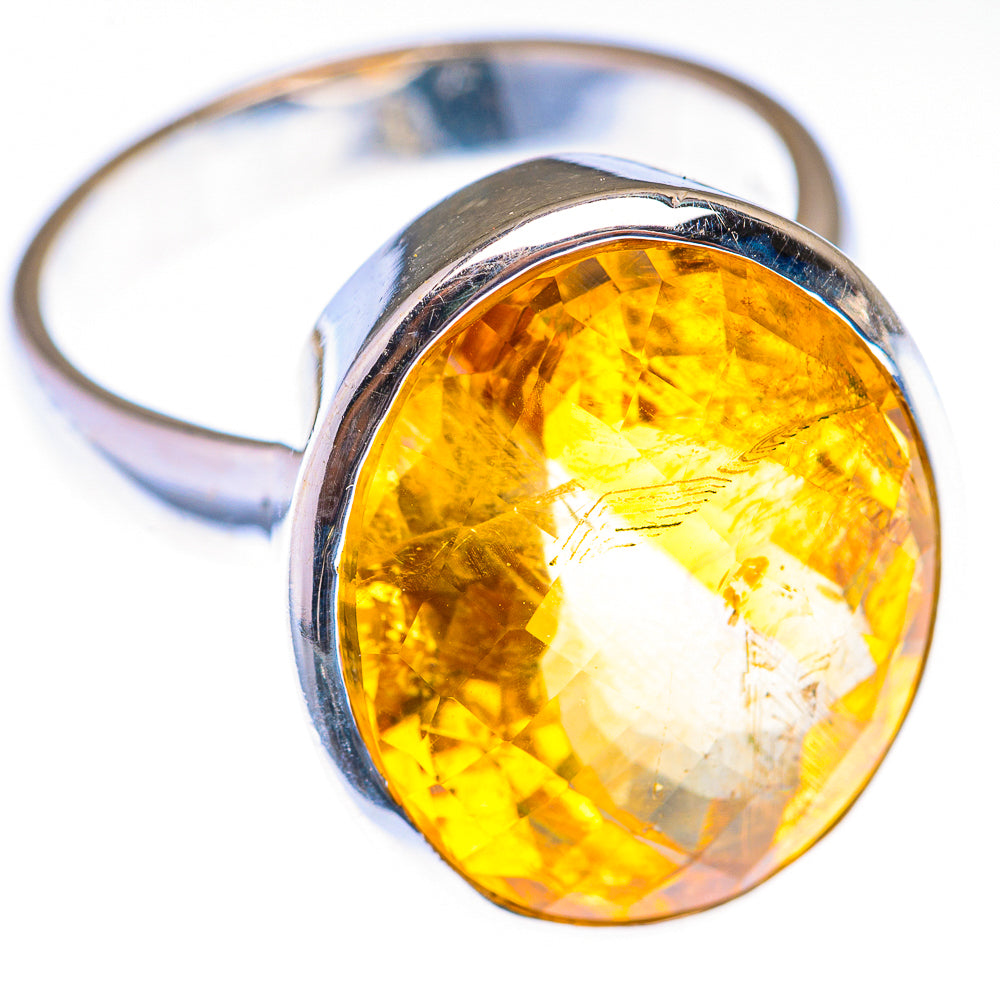 Faceted Citrine Ring Size 9.25 (925 Sterling Silver) RING139948
