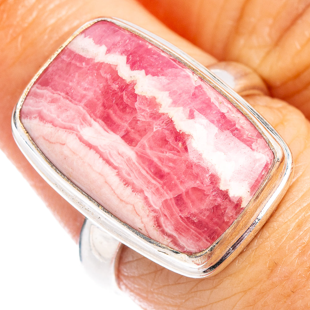 Rhodochrosite Ring Size 8 (.925 Sterling Silver)
