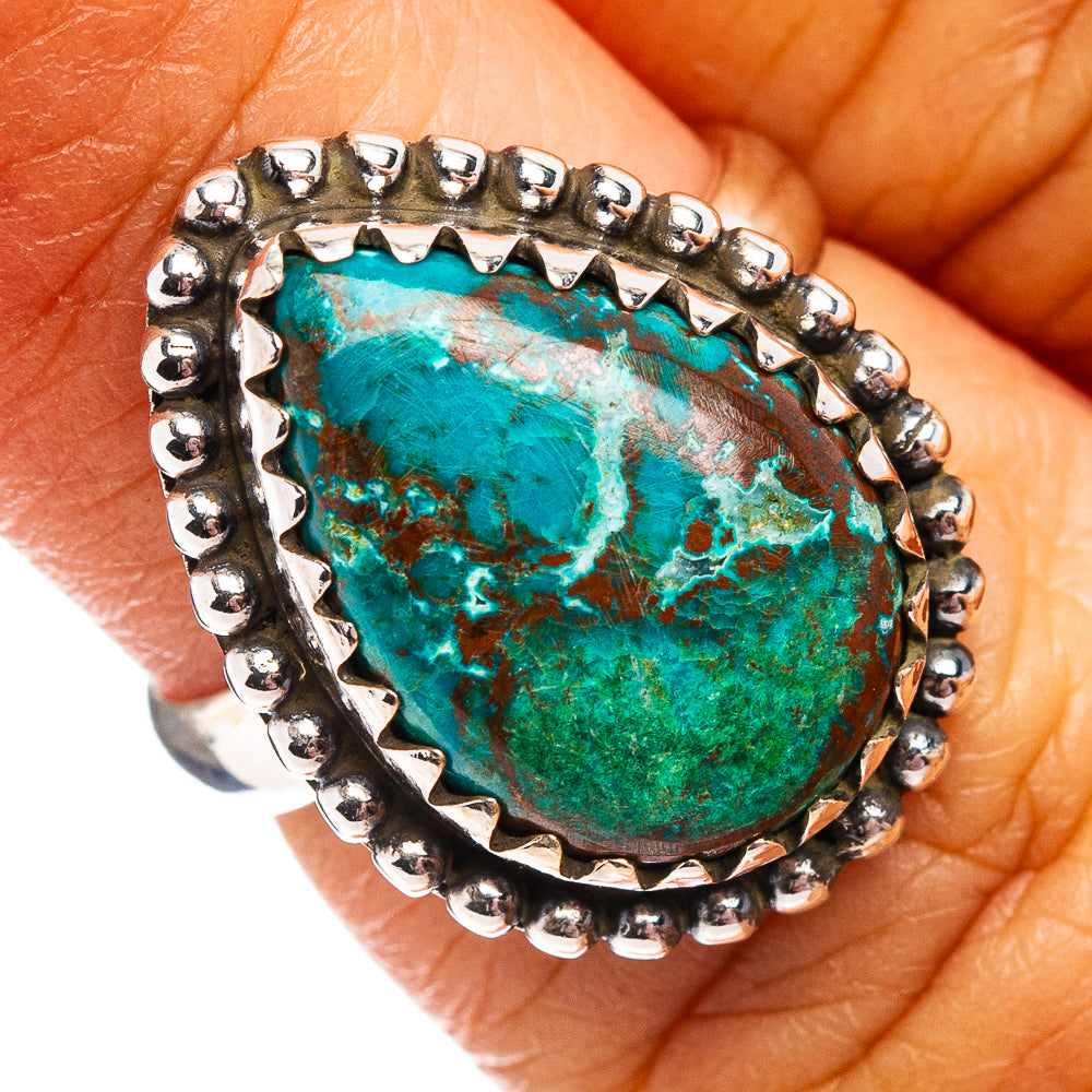 Chrysocolla Ring Size 5 (.925 Sterling Silver)
