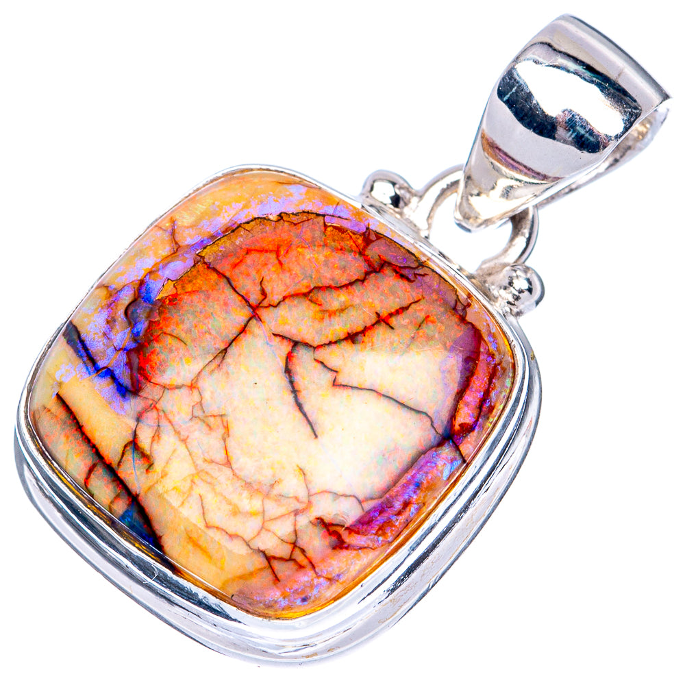 Rare Sterling Opal Pendant 1 1/8" (925 Sterling Silver) P41562