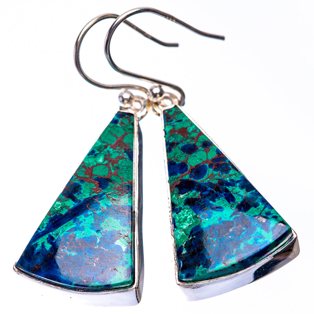Shattuckite Earrings 1 1/2" (925 Sterling Silver) E432259