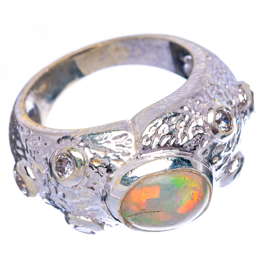 Rare Ethiopian Opal Ring Size 5.75 (925 Sterling Silver) R146021