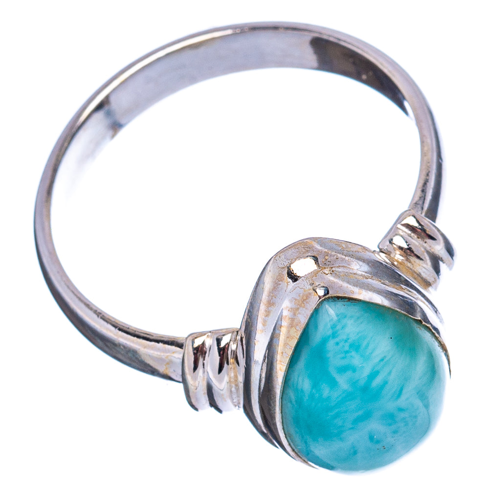 Rare Larimar Ring Size 9 (.925 Sterling Silver)