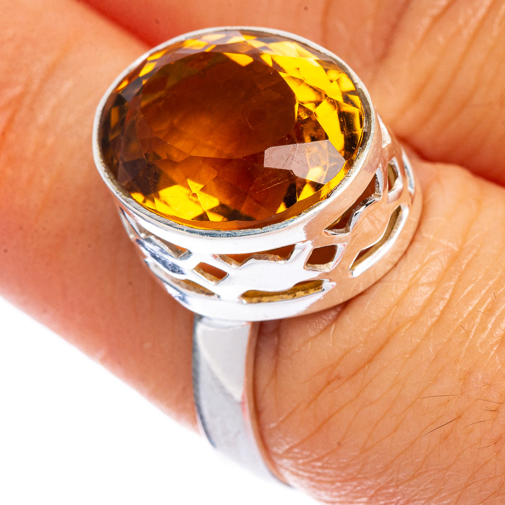 Faceted Citrine Ring Size 6.75 (925 Sterling Silver) R147224