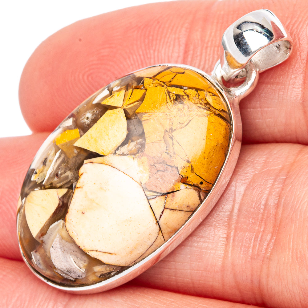 Brecciated Mookaite Pendant 1 1/2" (925 Sterling Silver) P42859