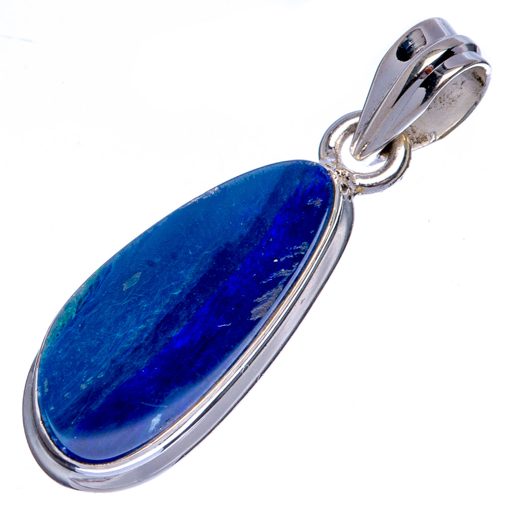 Double Opal Pendant 1 1/2" (925 Sterling Silver) P40366