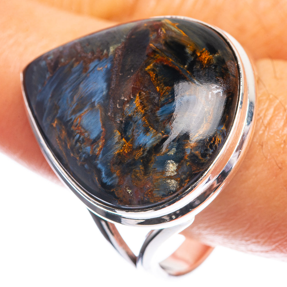 Large Pietersite 925 Sterling Silver Ring Size 12.5