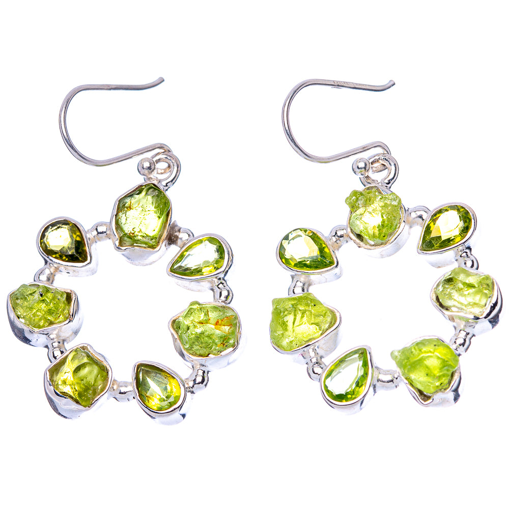 Premium Peridot Earrings 1 1/2" (925 Sterling Silver) E1596