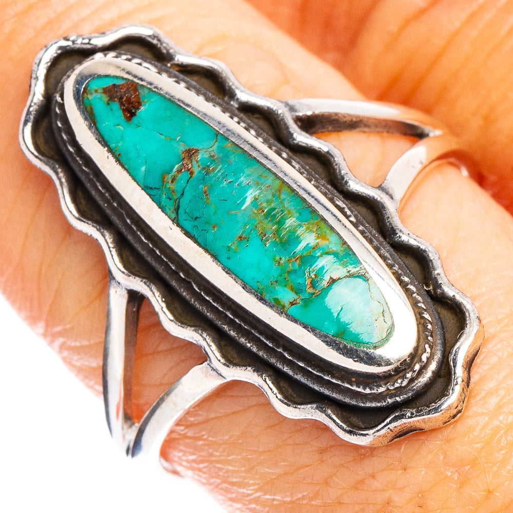 Arizona Turquoise Native Style Ring Size 9.5 (.925 Sterling Silver)