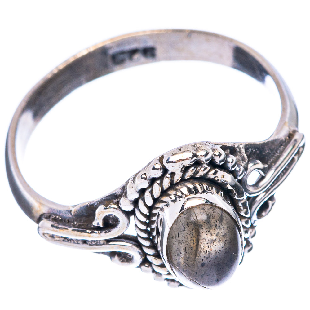 Labradorite Dainty Ring Size 7.75 (925 Sterling Silver) R5938
