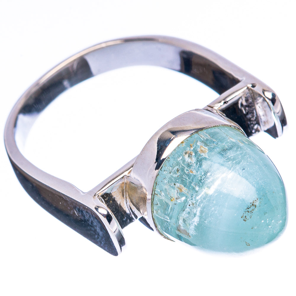 Asc Premium Natural Aquamarine Ring Size 7.25 (925 Sterling Silver) R3505
