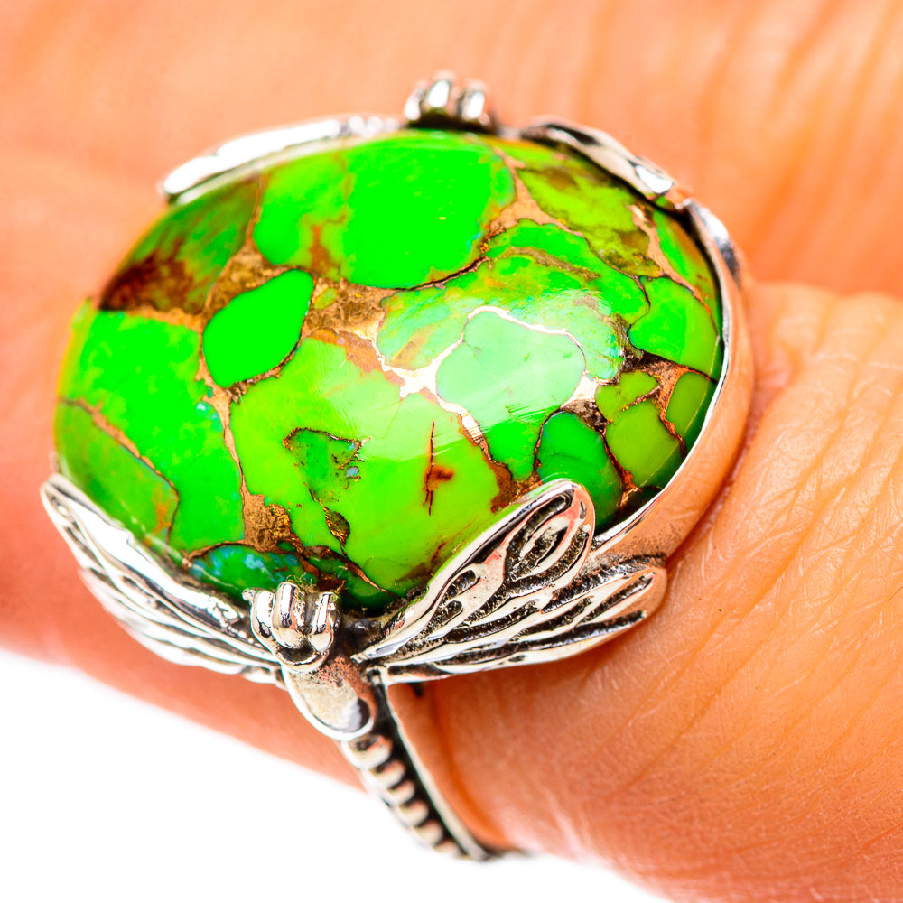 Green Copper Composite Turquoise Ring Size 6 (925 Sterling Silver) RING138956