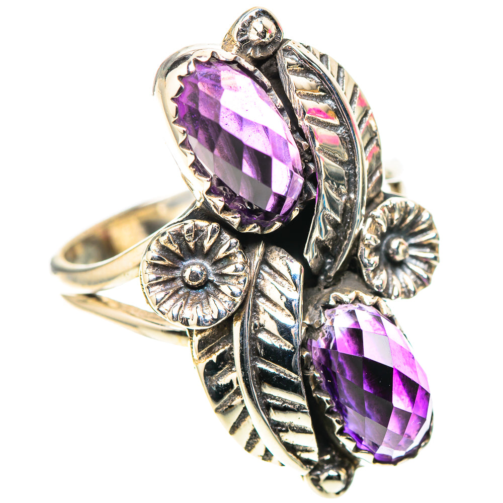 Faceted Amethyst Ring Size 8.25 (925 Sterling Silver) RING138413