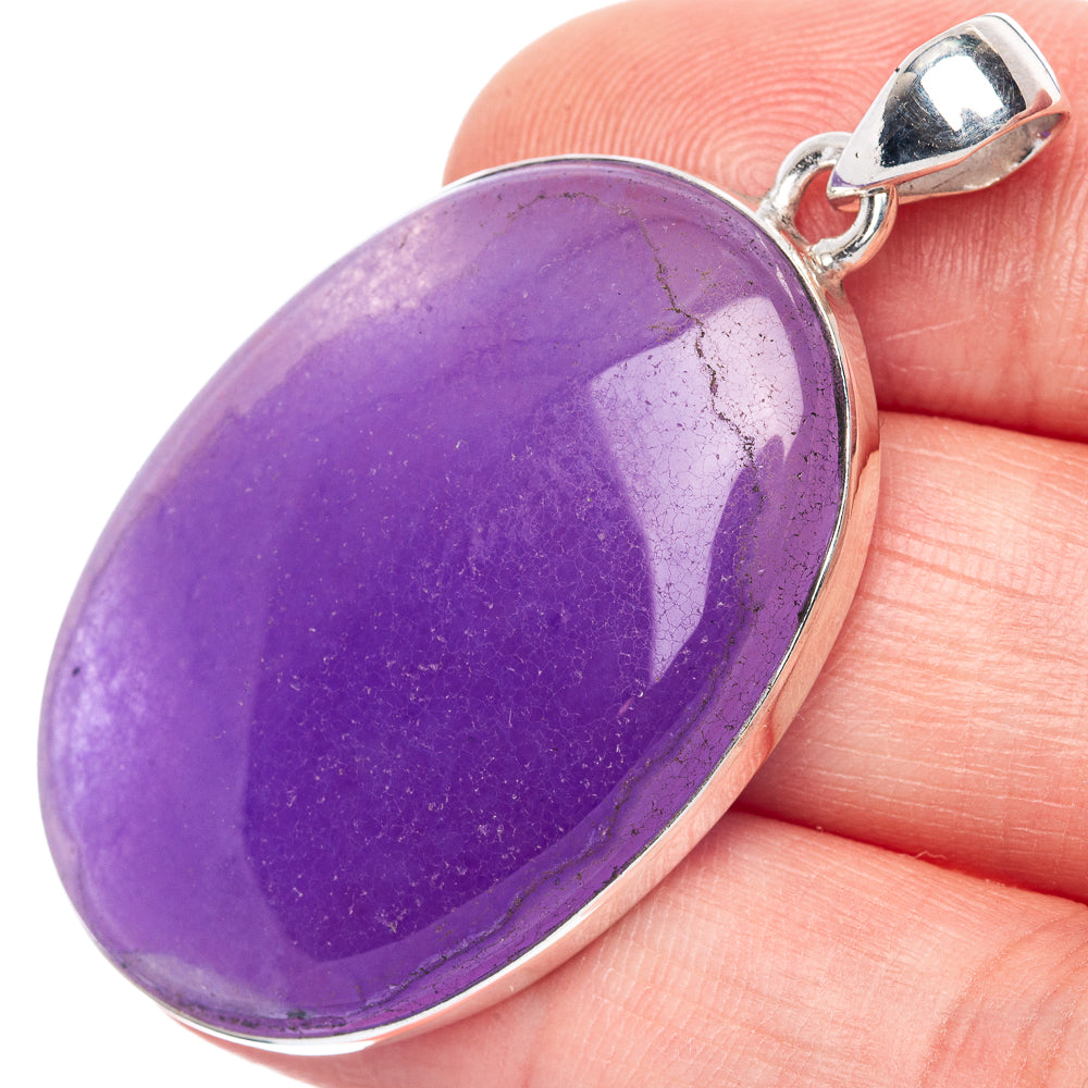 Purple Onyx Pendant 1 3/4" (925 Sterling Silver) P42152