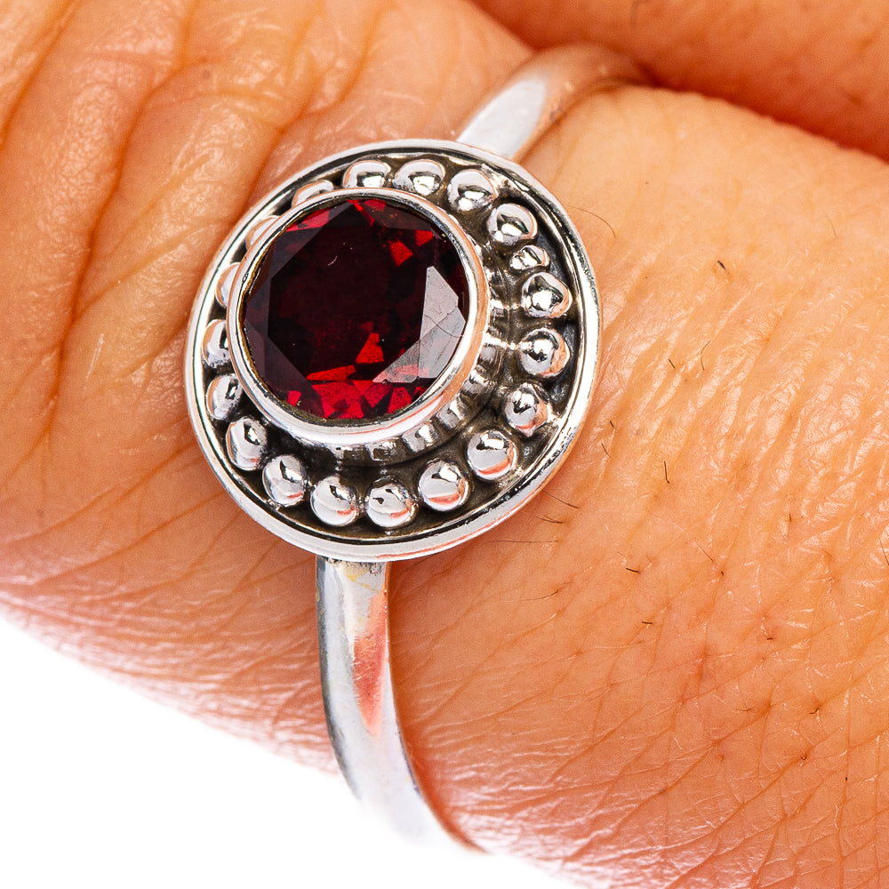 Garnet Dainty Ring Size 9 (925 Sterling Silver) R147282