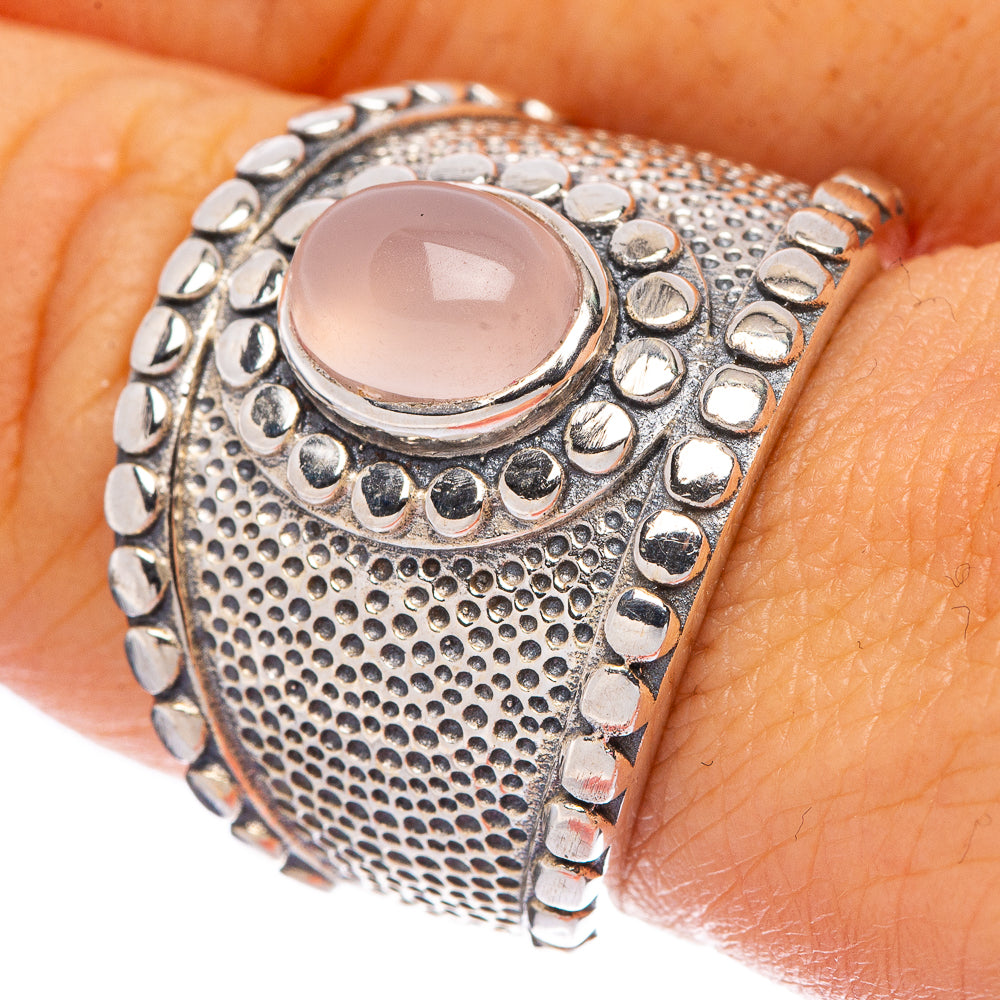 Rose Quartz Ring Size 7.75 (925 Sterling Silver) R146061