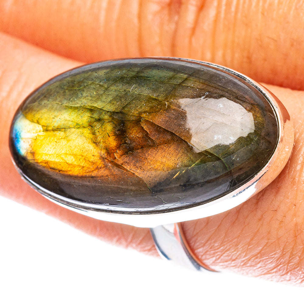 Labradorite Ring Size 8.5 (925 Sterling Silver) R4664