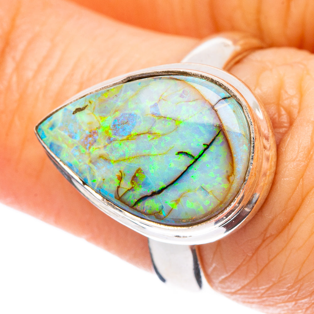 Rare Sterling Opal Ring Size 7 (925 Sterling Silver) R4411