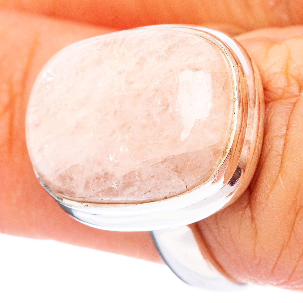 Rose Quartz Ring Size 6 (.925 Sterling Silver)