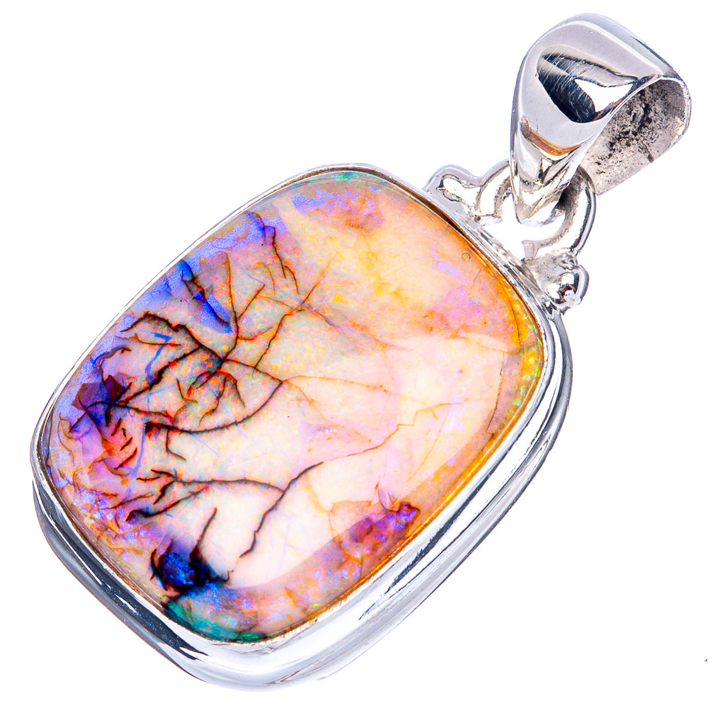 Rare Sterling Opal Pendant 1 1/8" (925 Sterling Silver) P41985