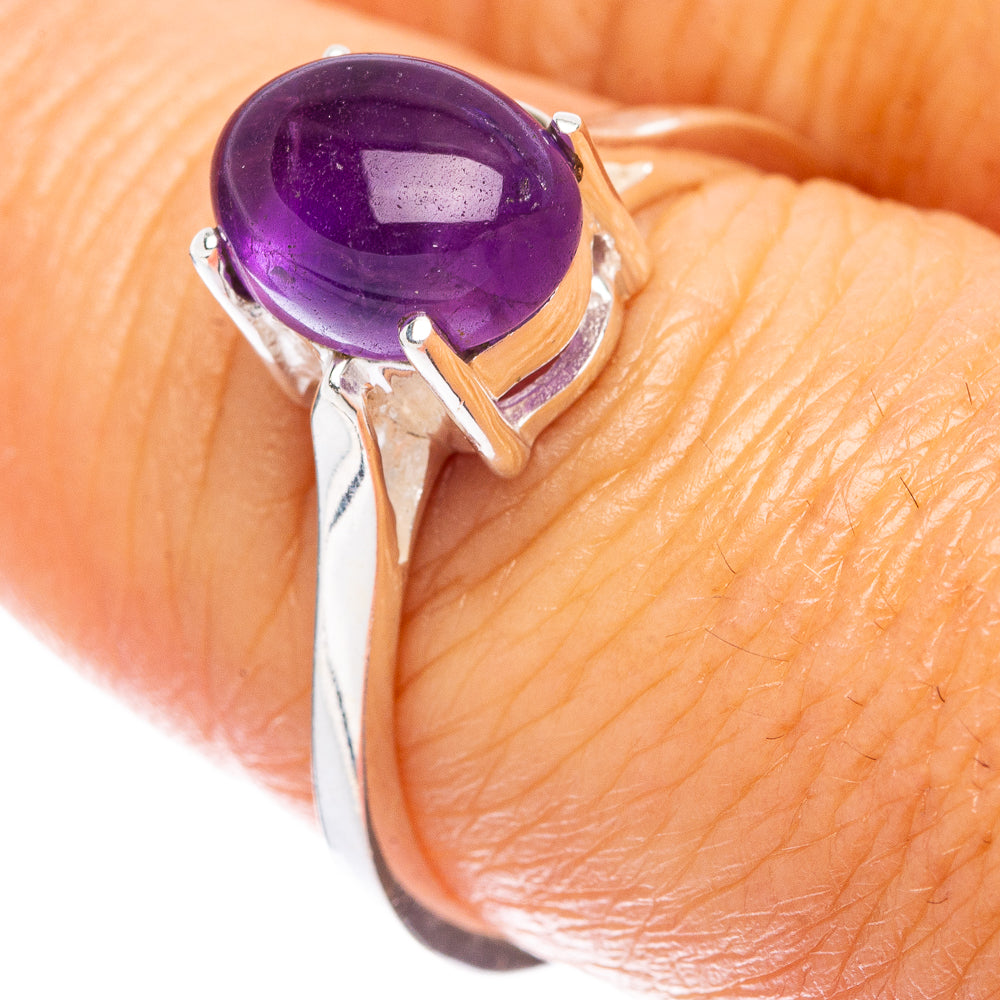 Amethyst Dainty Ring Size 7.75 (925 Sterling Silver) R5905