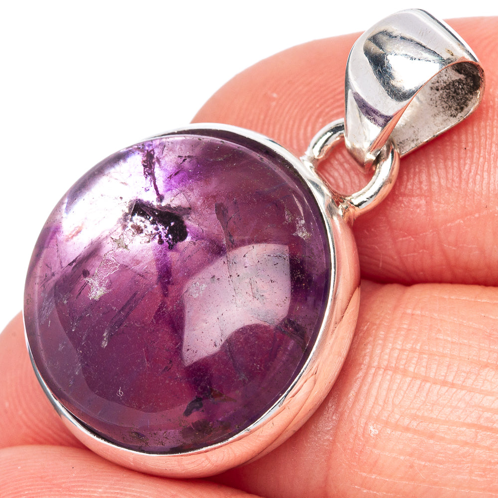 Amethyst Pendant 1 1/8" (925 Sterling Silver) P42509