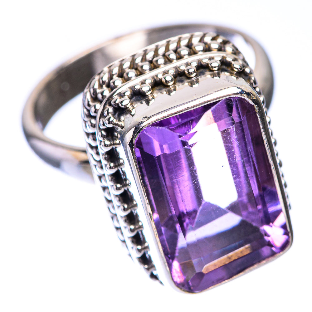 Faceted Amethyst Ring Size 6.25 (925 Sterling Silver) R140693