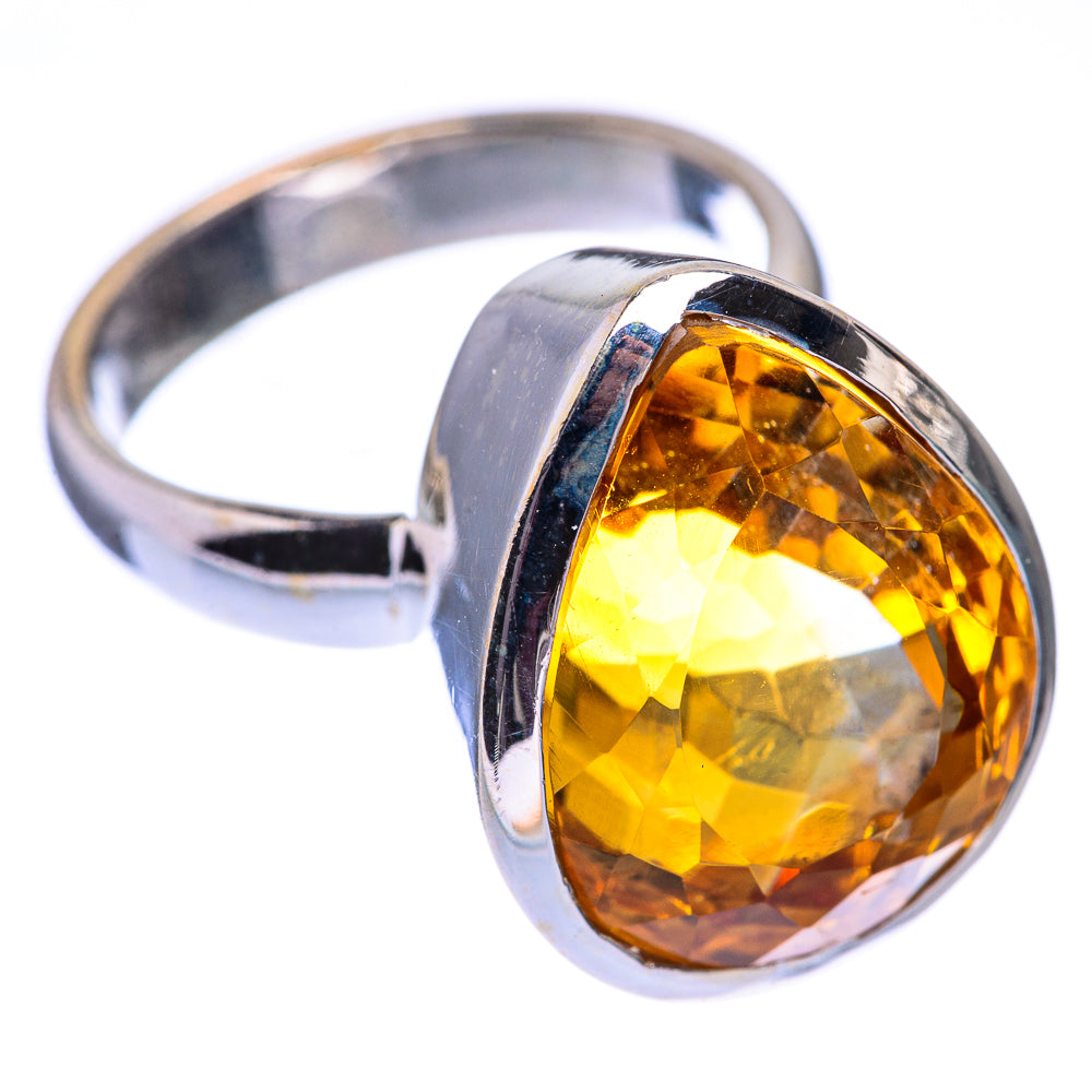Faceted Citrine Ring Size 6 (925 Sterling Silver) R140599
