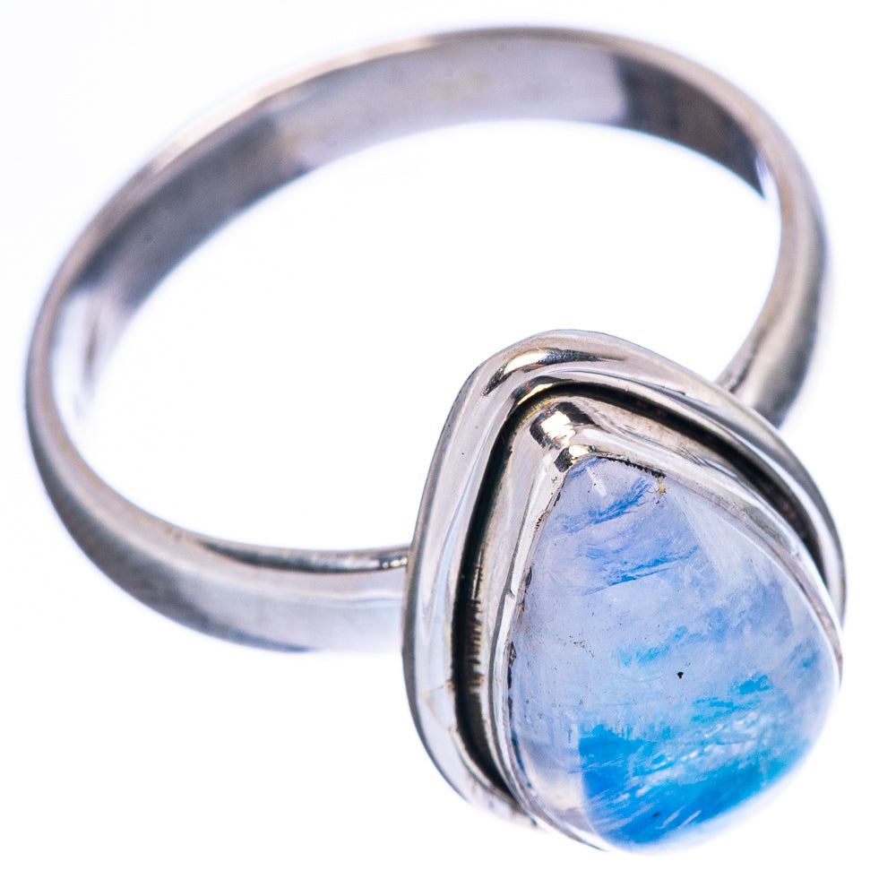 Rainbow Moonstone Ring Size 7.25 (925 Sterling Silver) R3763