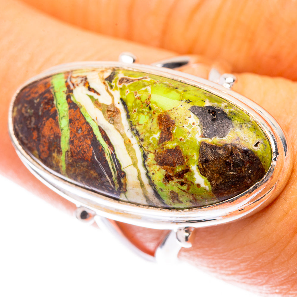 Gaspeite Ring Size 7.25 (925 Sterling Silver) R141527