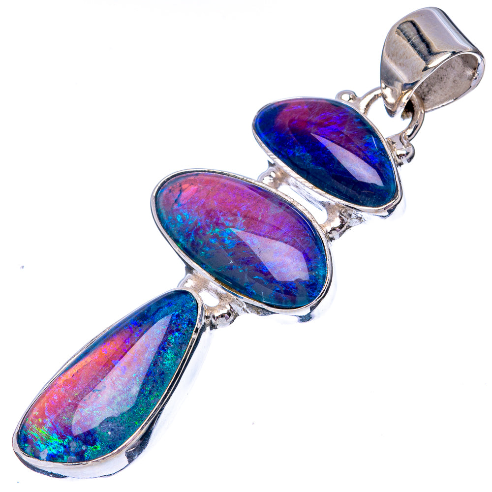 Rare Triplet Opal 925 Sterling Silver Pendant 2" (925 Sterling Silver) P42668