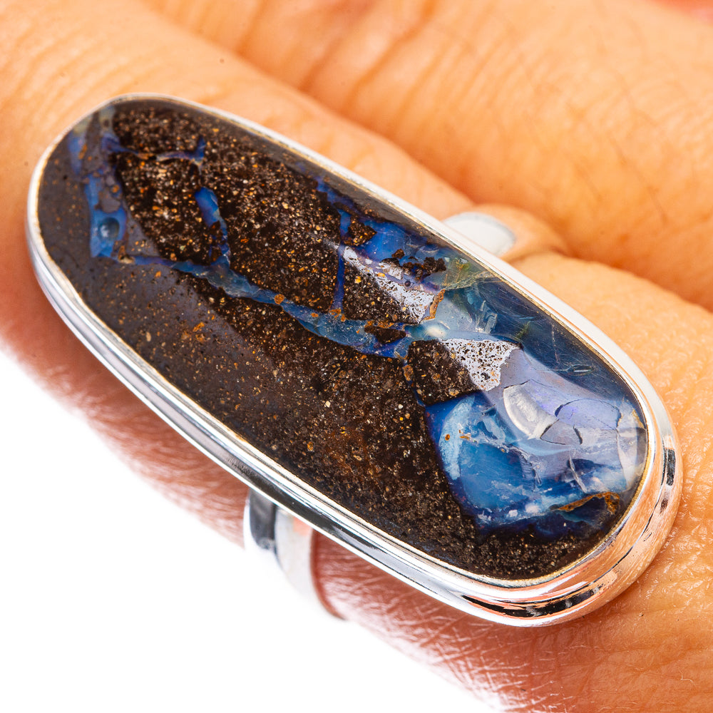 Large Boulder Opal Ring Size 8 (925 Sterling Silver) R142517