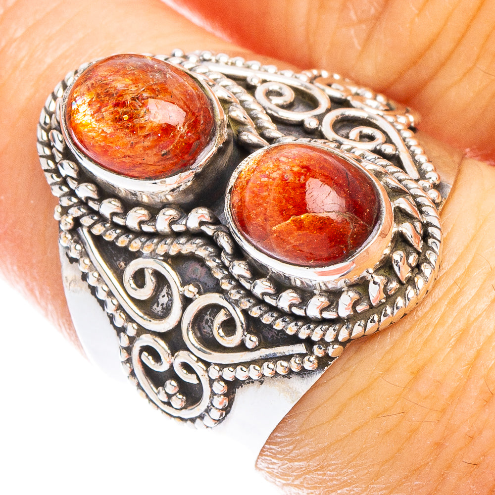 Sunstone Ring Size 7.25 (925 Sterling Silver) R6688