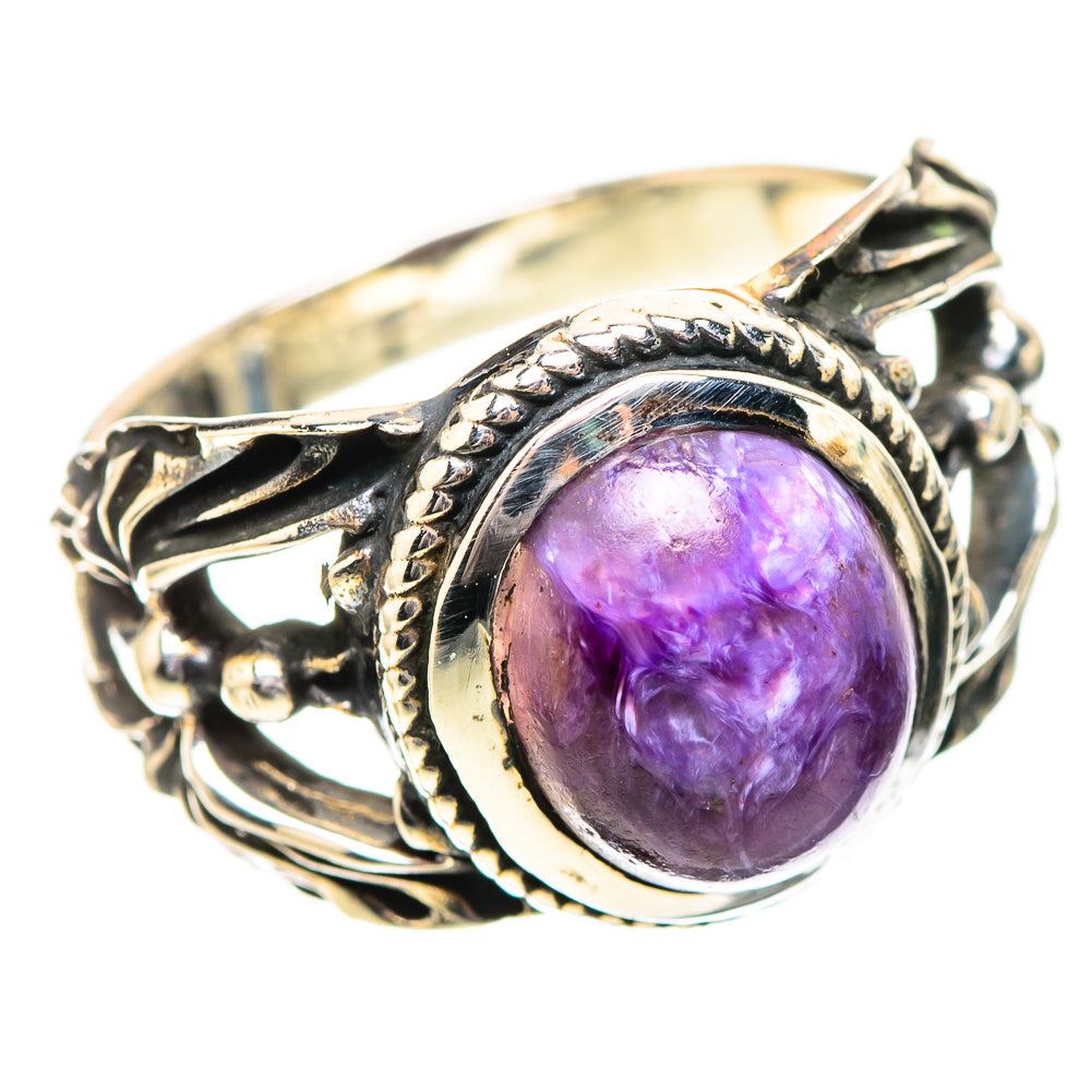Charoite 925 Sterling Silver Ring Size 7.5 (925 Sterling Silver) RING139541
