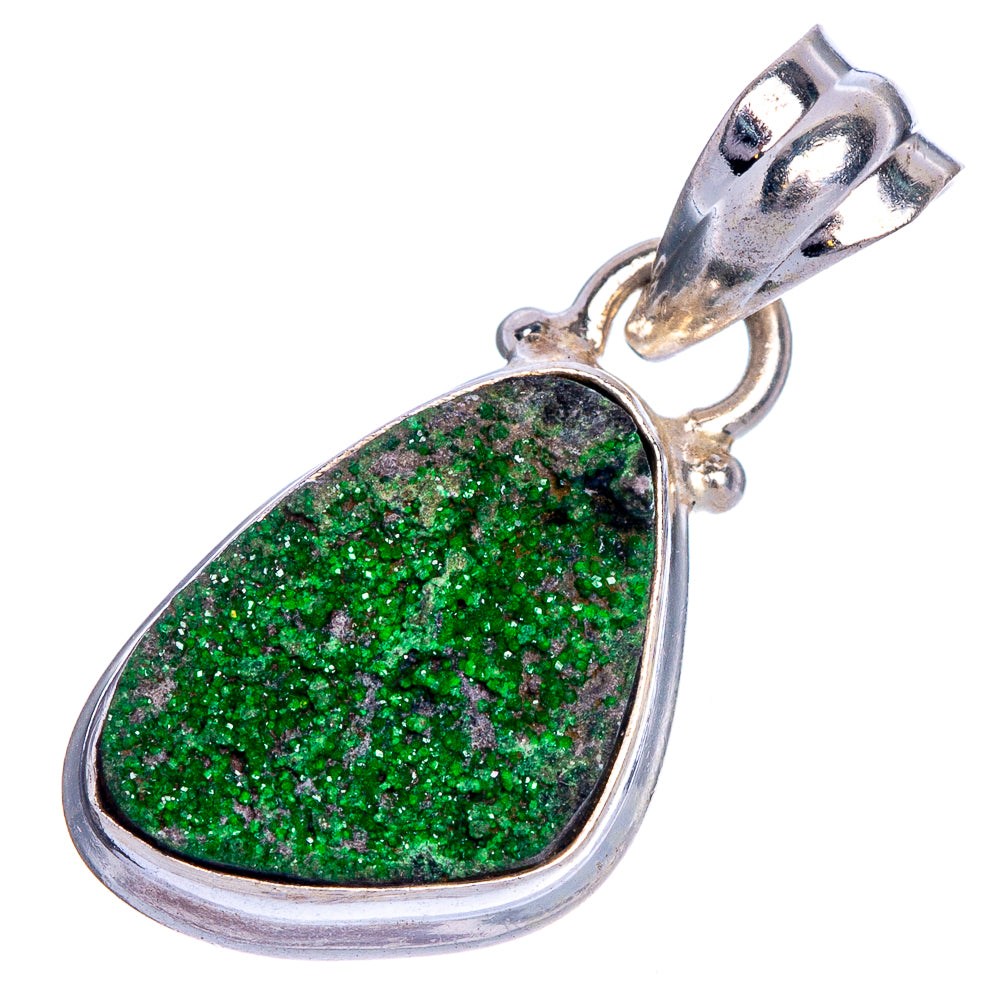 Rare Uvarovite Garnet Pendant 1 1/8" (925 Sterling Silver) P40640