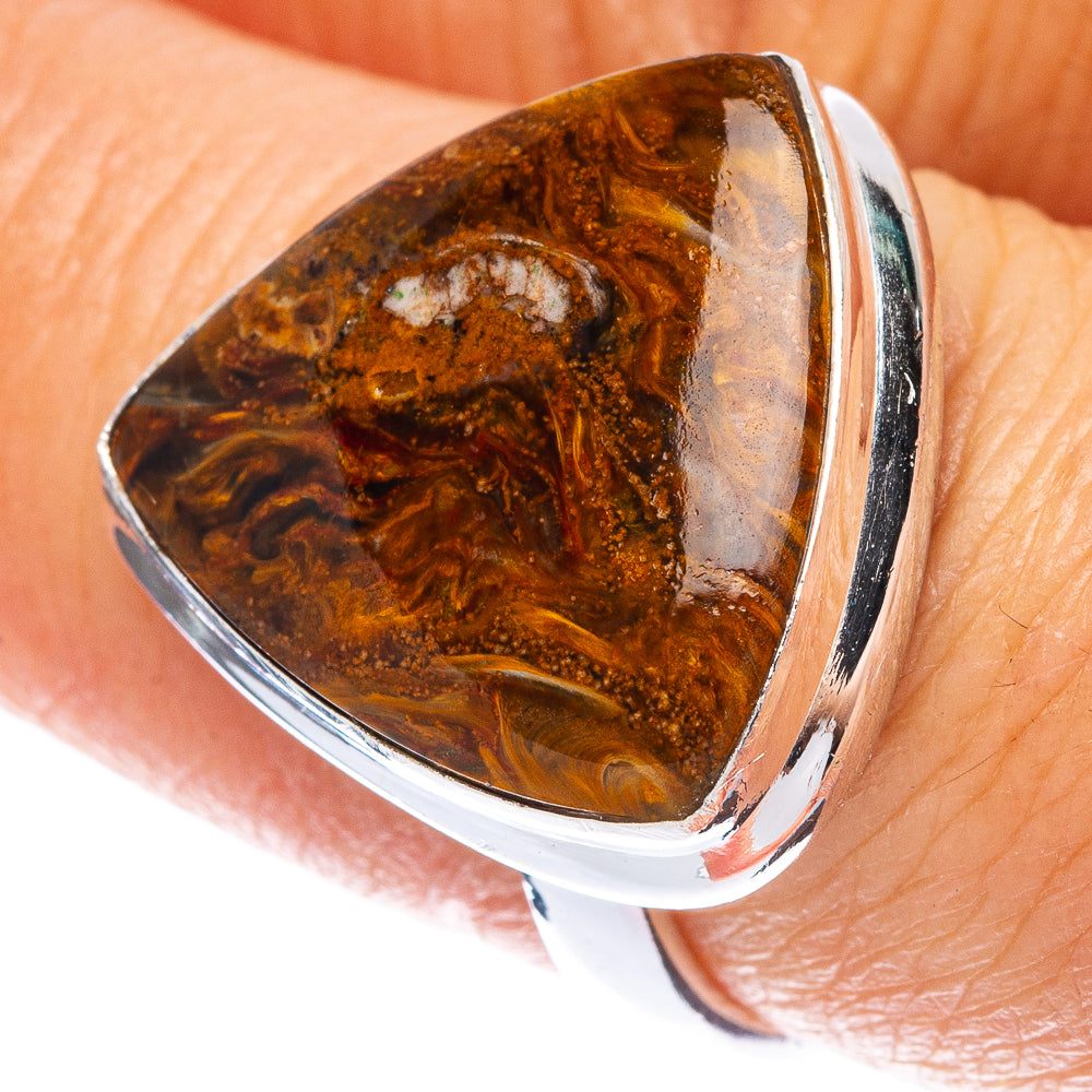 Rare Golden Peitersite Ring Size 7.5 (925 Sterling Silver) R146613